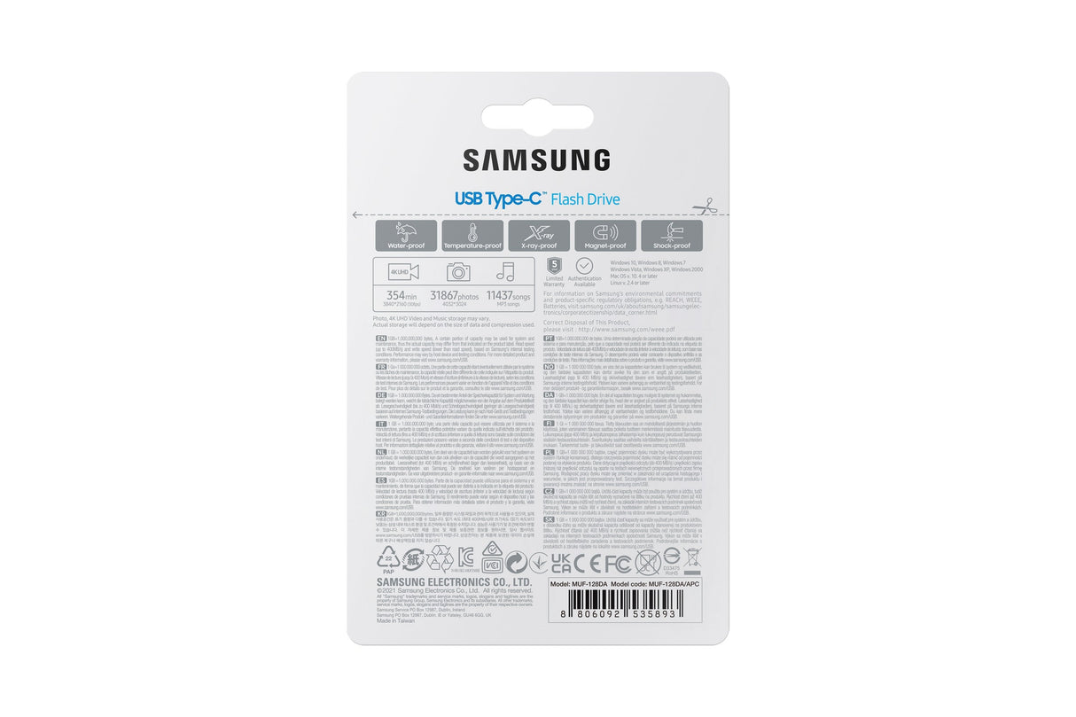 Pendrive Samsung 128 Gb Muf-128da Usb-C