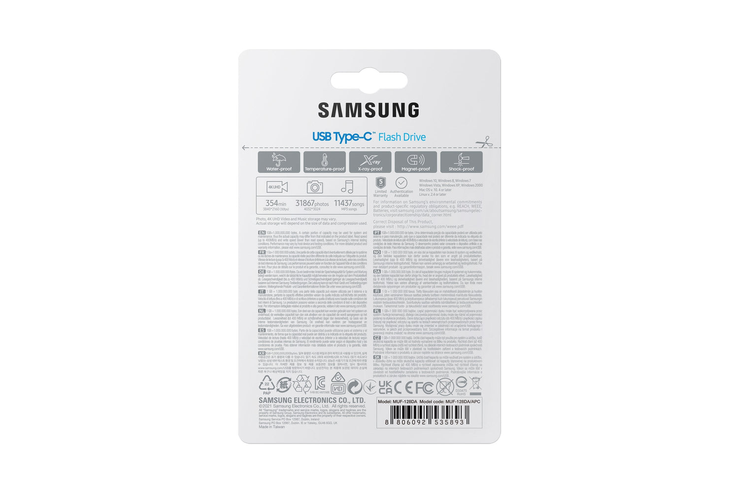 Pendrive Samsung 128 Gb Muf-128da Usb-C