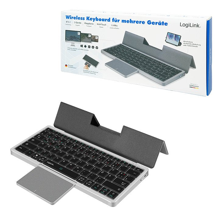 Logilink Multi-Device-Tastatur Bt 5.1 M. Trackpad