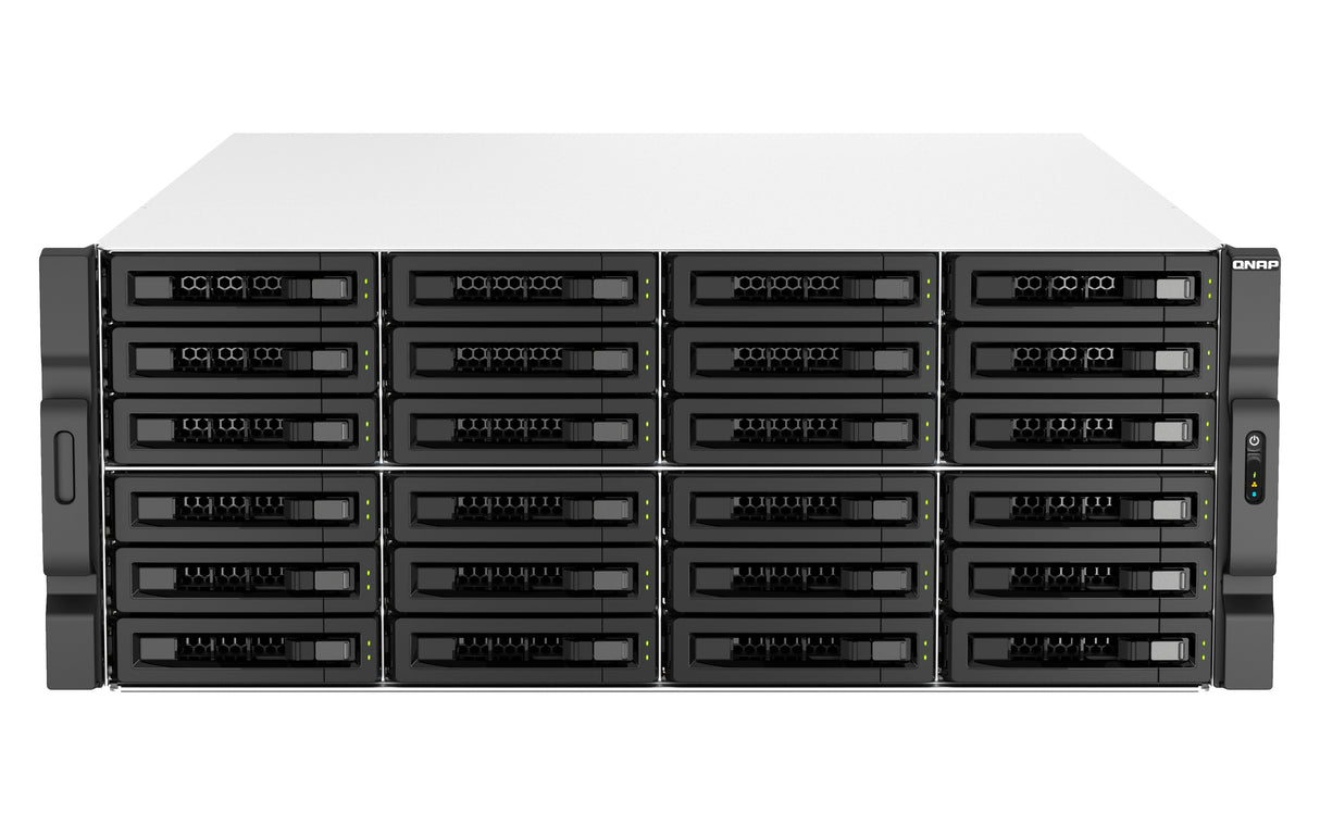 EAN 4711103082256 - QNAP TS-H3087XU-RP NAS Bastidor (4U) Intel Xeon E E-2378 64 GB DDR4 0 TB QuTS hero Negro, Blanco imagen 1