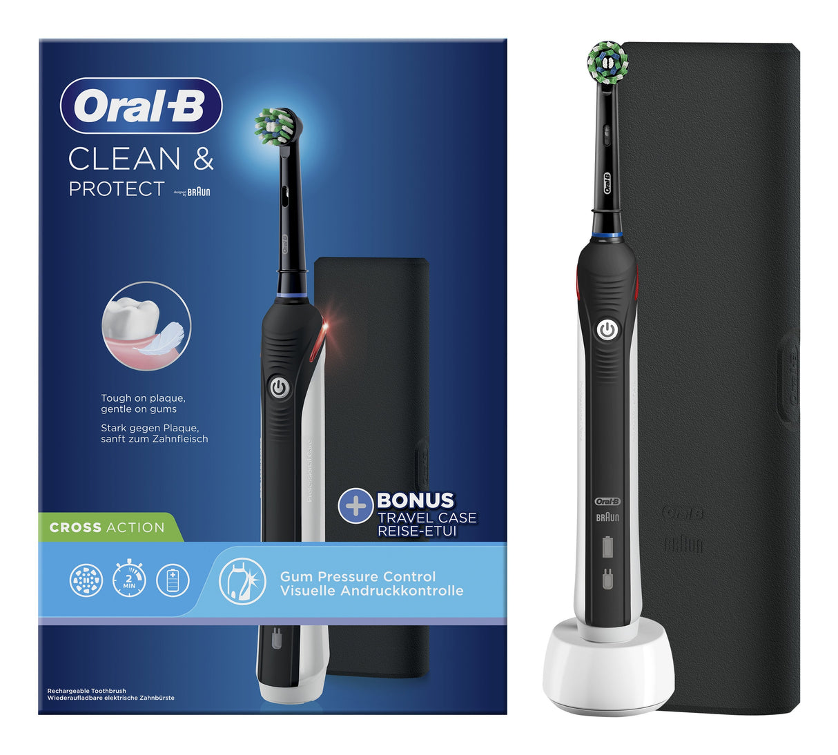 Oral-B Pro 2 Clean & Protect ZahnbRste Schwarz