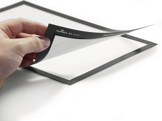 Durable Marco Informativo Magnetico Duraframe Adhesivo A Superficies Lisas Y Solidas A4 Negro -2u-