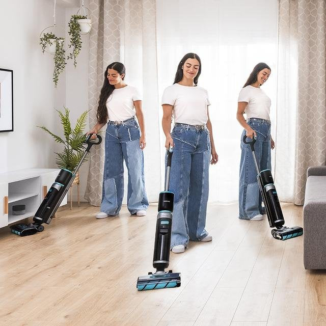 EAN 8435484058636 - Cecotec FreeGo Wash&Vacuum Mopa eléctrica Batería Húmedo Sin bolsa Negro, Azul 3 Ah imagen 10