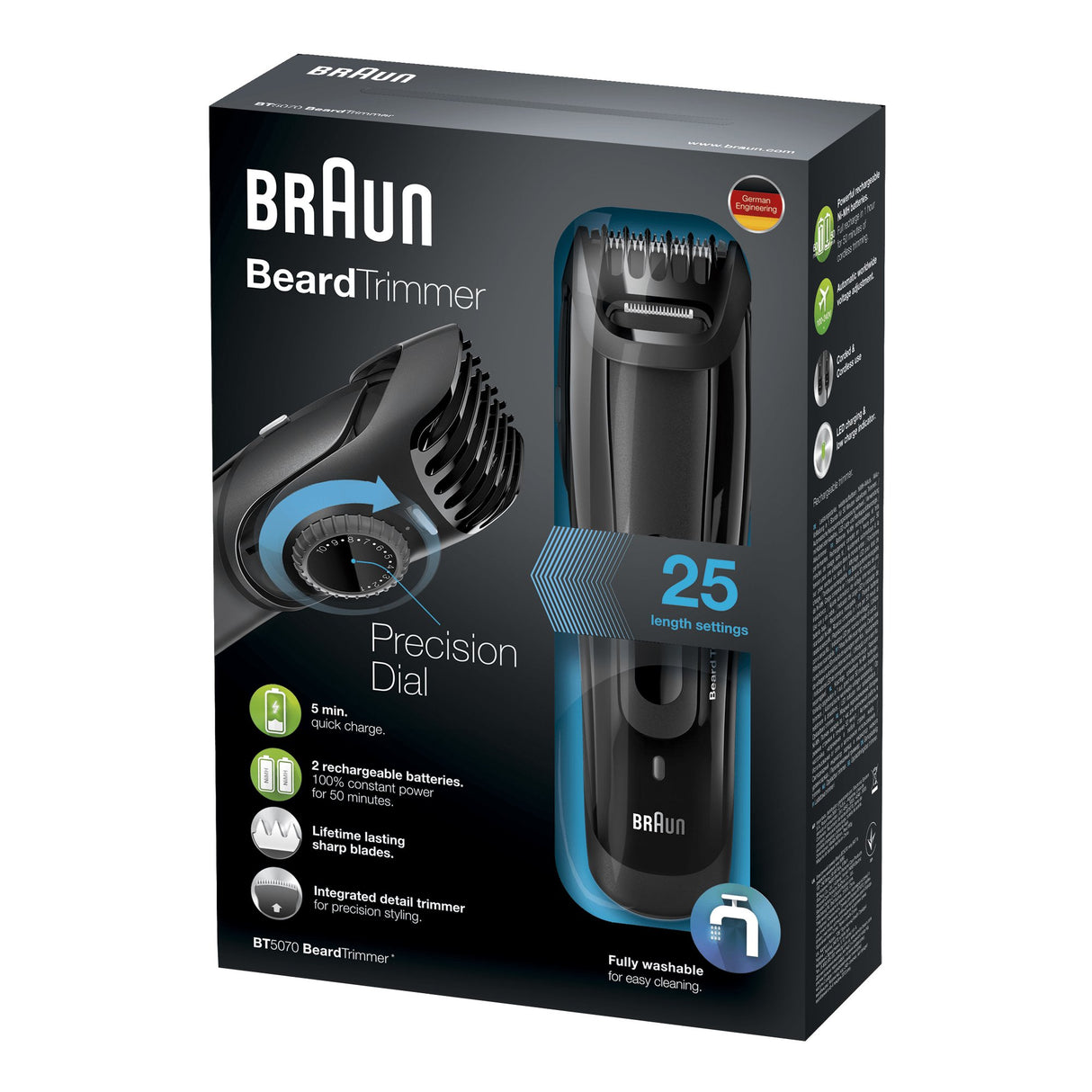 EAN 4210201130123 - Braun BT5070 Batería 25 2 cm Azul, Rojo imagen 3