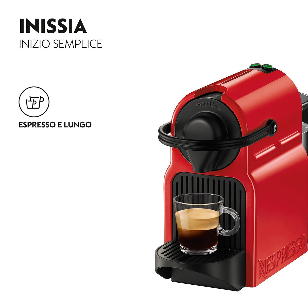 Cafetera De Cápsulas Krups Inissia Xn1005 Ruby Red 0,7 L