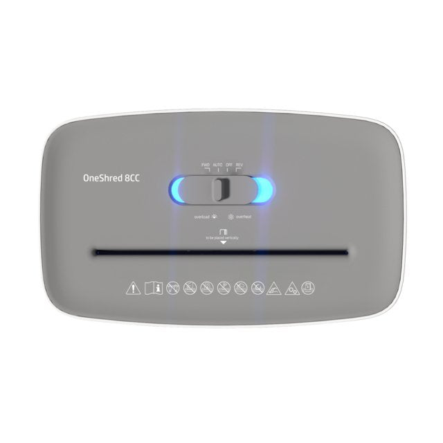 Hp Oneshred 8cc 2801 - Destructora De Papel (Nivel De Seguridad P-4, Corte Cruzado, 8 Hojas)