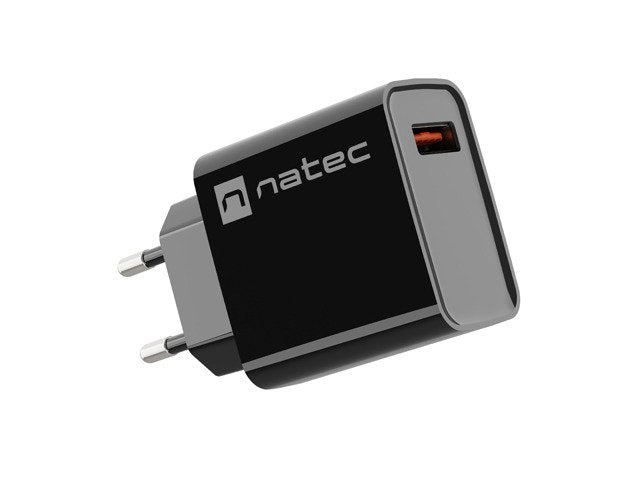 Cargador Usb Natec Ribera 18w Usb-A Negro