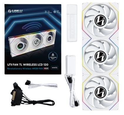 Ventilador Pc 120x120 Lian Li Unifan Tl-Lcd Wireless White