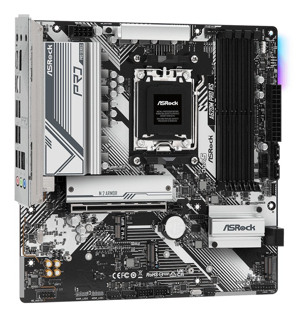 Asrock A620m Pro Rs Am5 Matx Hdmi Dp Ddr5 Retail