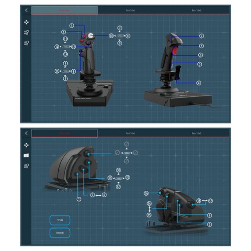 Sistema De Control De Vuelo Hori Hotas Y Soporte Negro, Para Pc