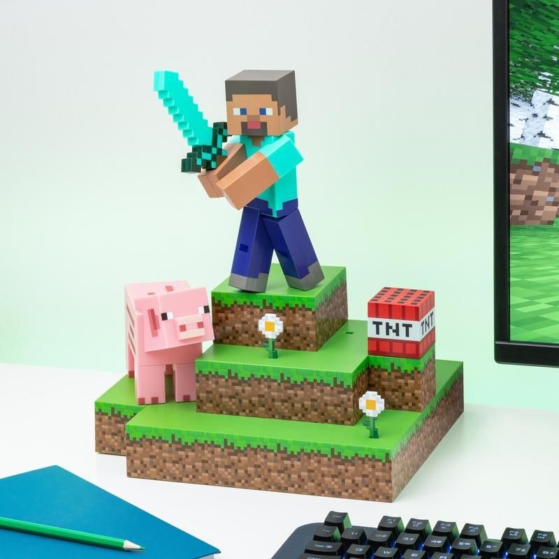 Lámpara Paladone Steve Diorama Minecraft