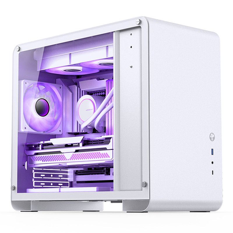 Jonsbo U4 Mini Micro-Atx-Carcasa, Tempered Glass - Blanco