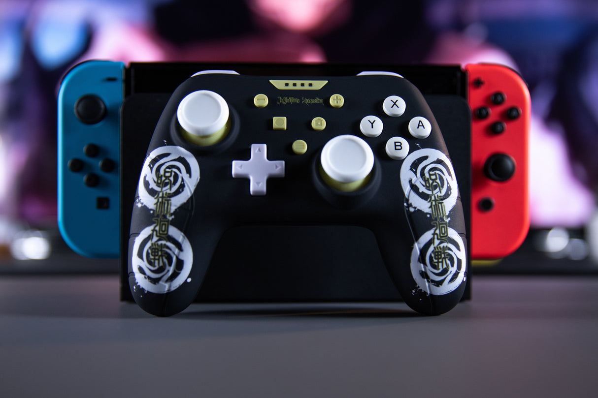 Gamepad Konix Switch Jujutsu Kaisen Cable 3m Compatible Con Pc Color Negro Kx-Juju-Sw-Pad-Bla