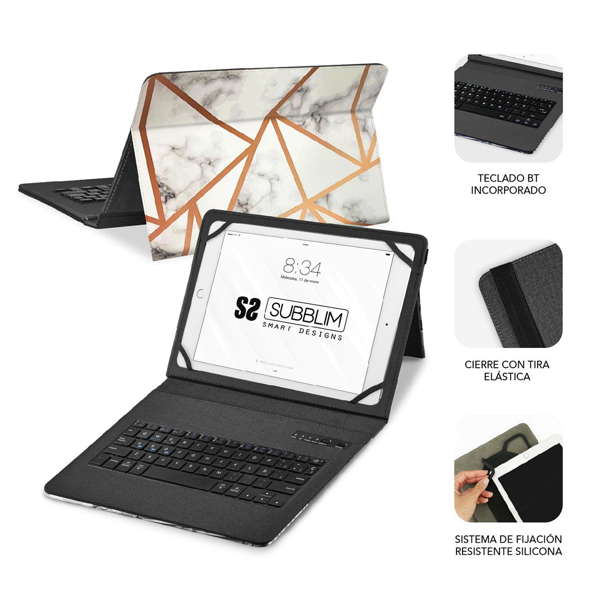 EAN 8436586742423 - SUBBLIM SUBKT5-BTTW10 teclado para móvil QWERTY Español Bluetooth Multicolor imagen 3