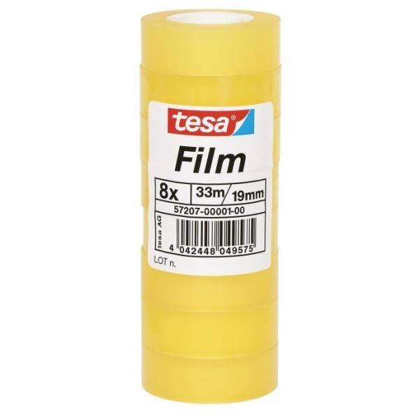 EAN 4042448049575 - TESA 57207-00001-00 cinta adhesiva 33 m Transparente 8 pieza(s) imagen 1
