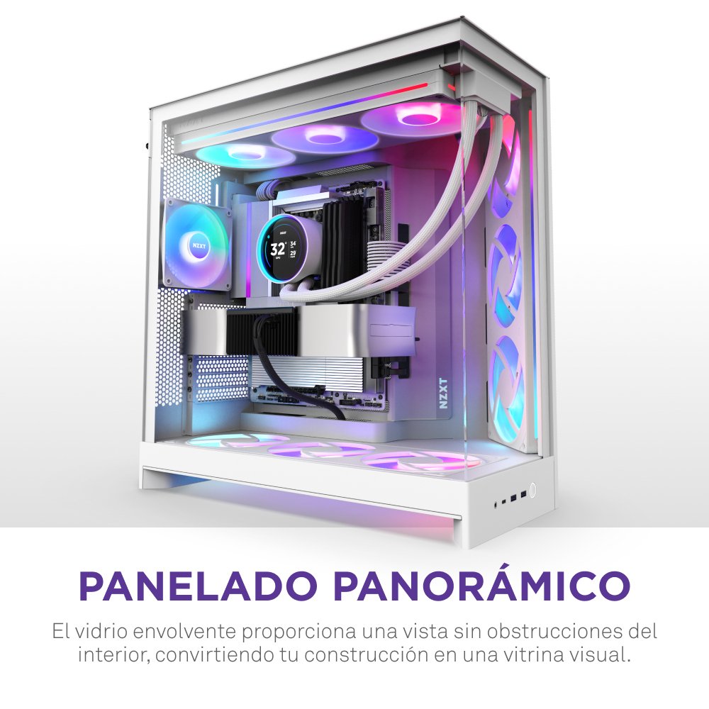 EAN 5056547207650 - NZXT H9 Flow RGB Midi Tower Blanco imagen 7