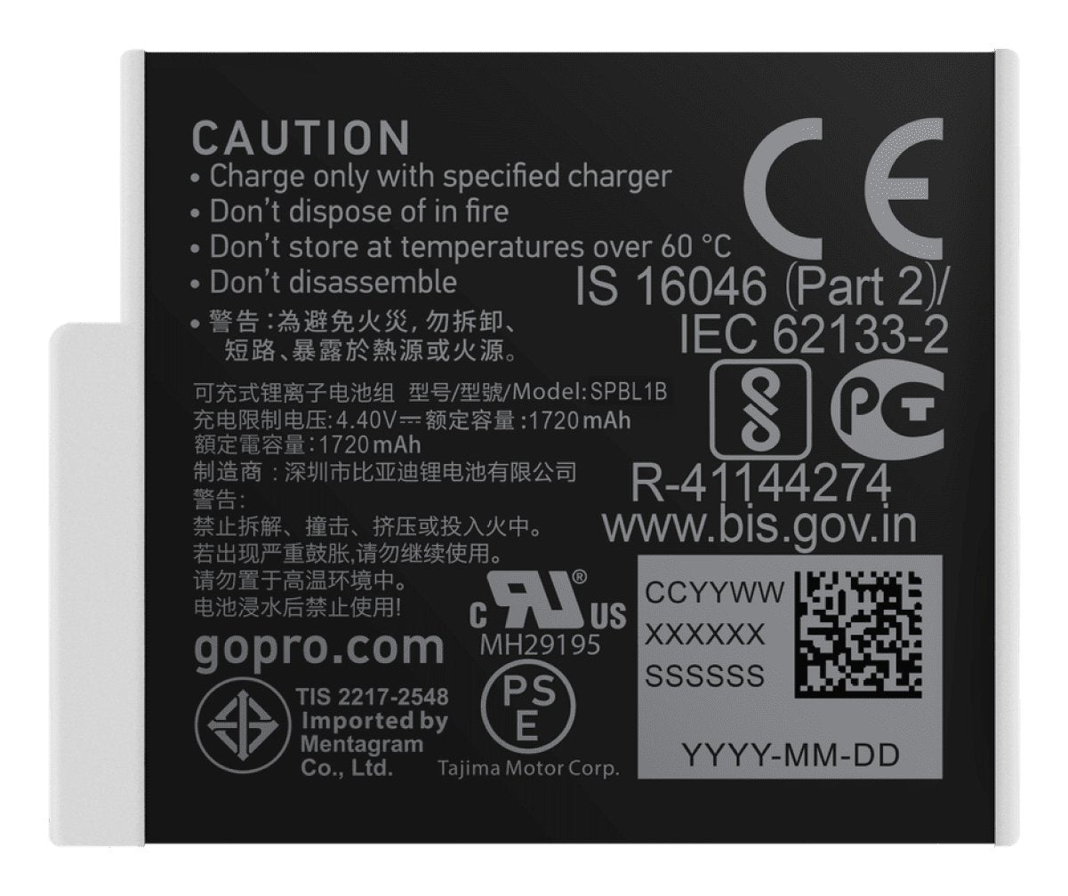 Gopro Enduro Batería Para Cámara