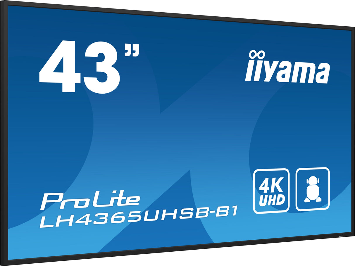 Iiyama Prolite Lh4365uhsb-B1 109 Cm (43") Klasse (108 Cm (42.5") Sichtbar) Lcd-Display Mit Led-Hintergrundbeleuchtung -