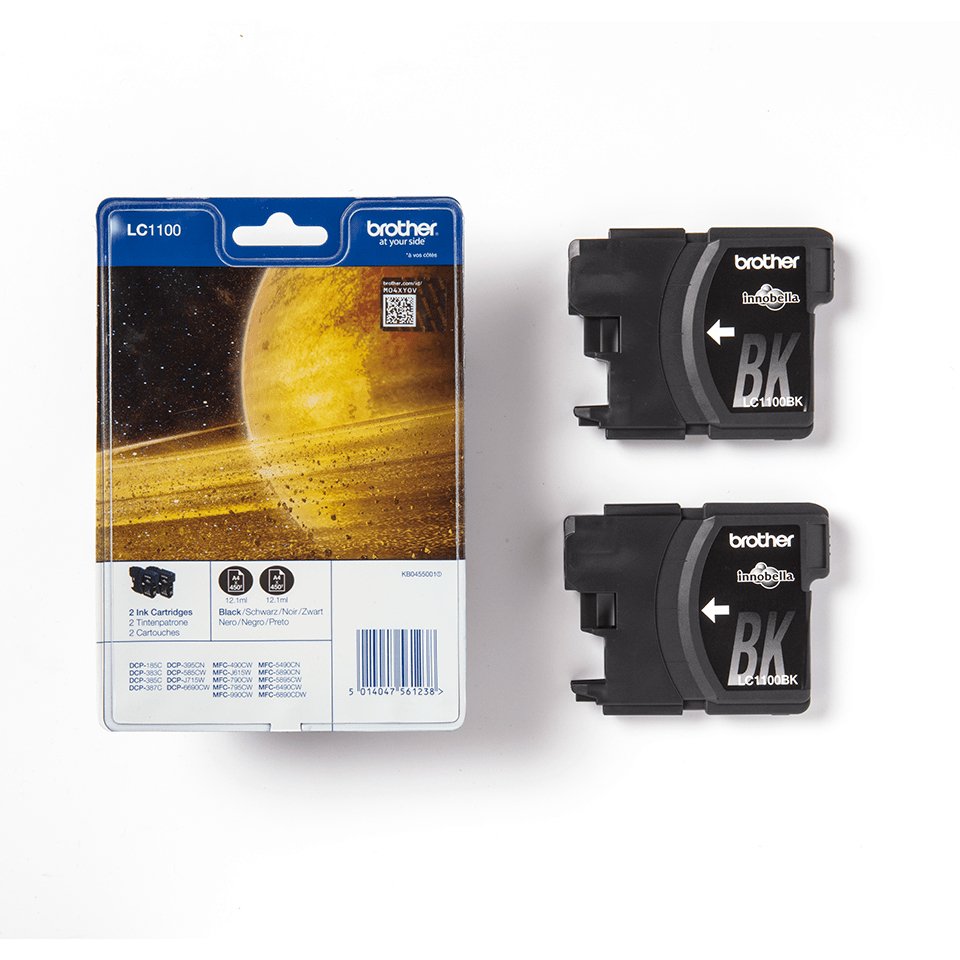 EAN 5014047561238 - Brother LC1100BKBP2 cartucho de tinta 2 pieza(s) Original Negro imagen 3