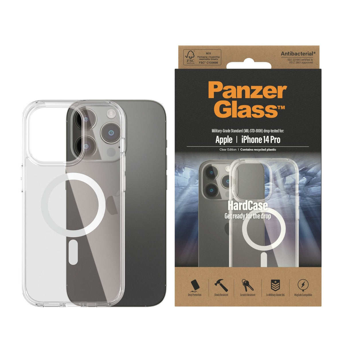 EAN 5711724004100 - PanzerGlass ® HardCase Transparent w. White MagSafe iPhone 14 Pro funda para teléfono móvil 15,5 cm (6.1" imagen 2