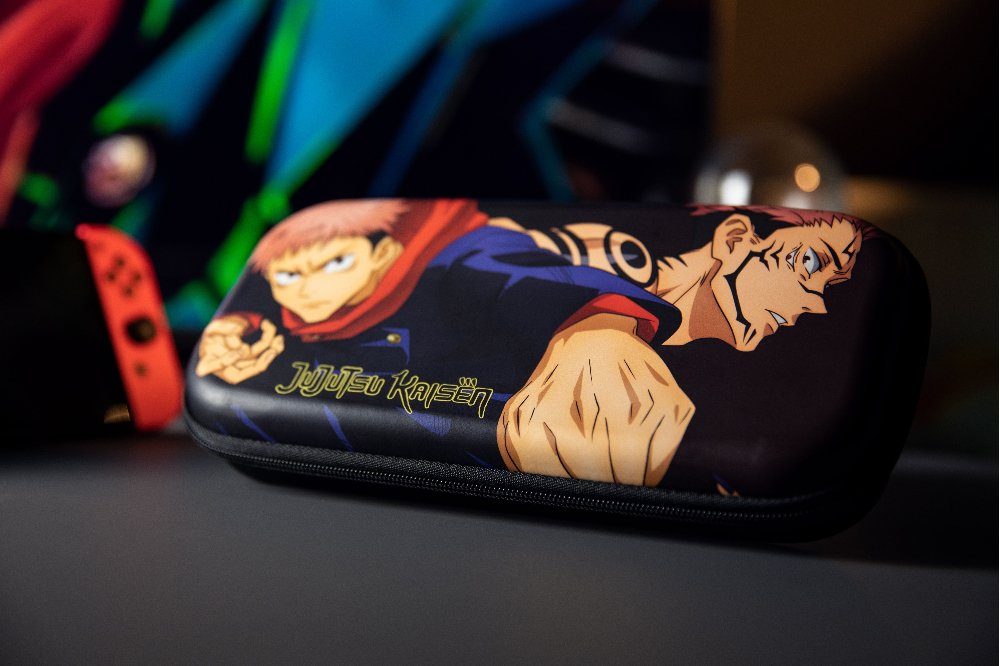 Funda Konix Switch Jujutsu Kaisen Compatible Con Switch Y Version Lite Red Para Amacenaje Color Negra