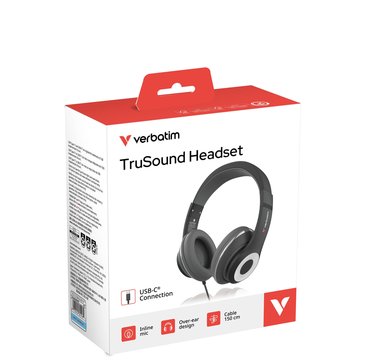 Auriculares Verbatim Trusound Usb-C With In-Line Microphone