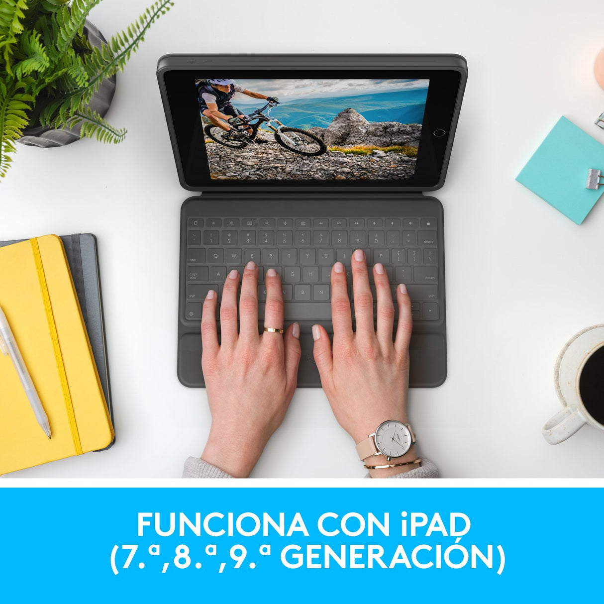 EAN 5099206087576 - Logitech 920-009317 teclado para móvil QWERTY Español Smart Connector Grafito imagen 14