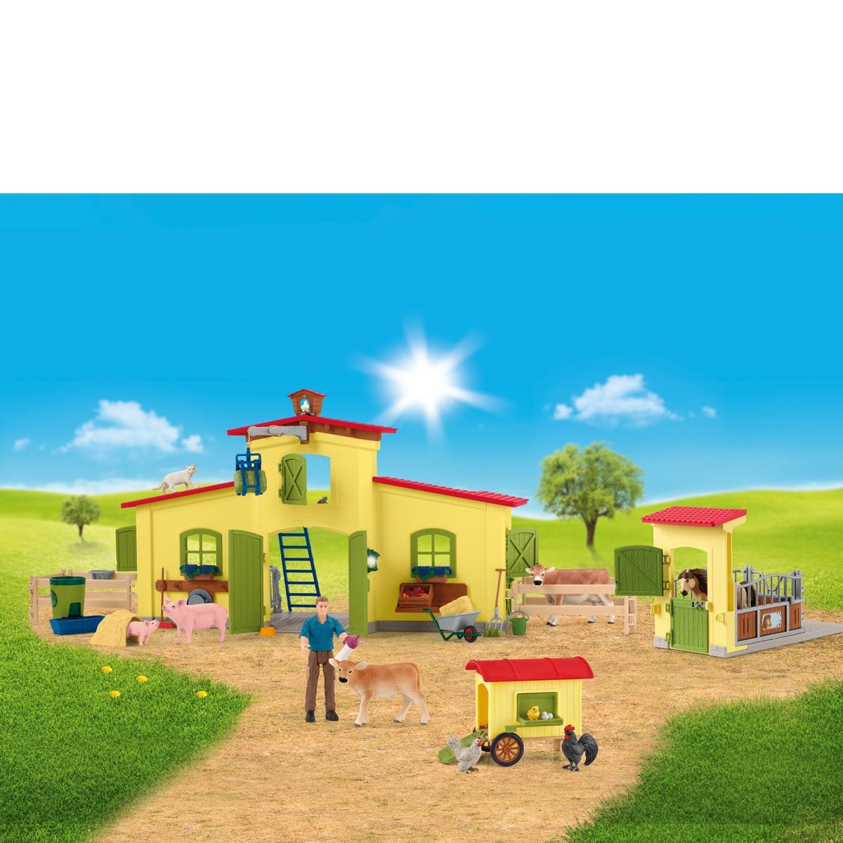 Schleich Farm World Farm Mit Hühnerstall Und Pferdestall 72224