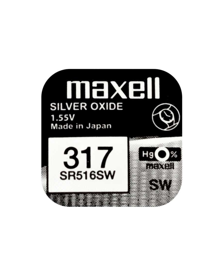 Maxell Pila Oxido Plata (317) Sr516sw Caja 10 Ud Eu 0% Mercurio
