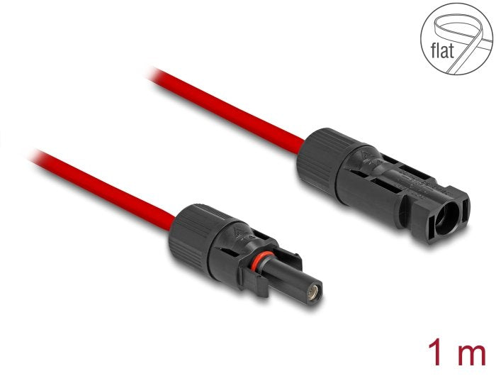 Delock Dl4 Solar Flachbandcable Mecker > Hchse 1m Rojo