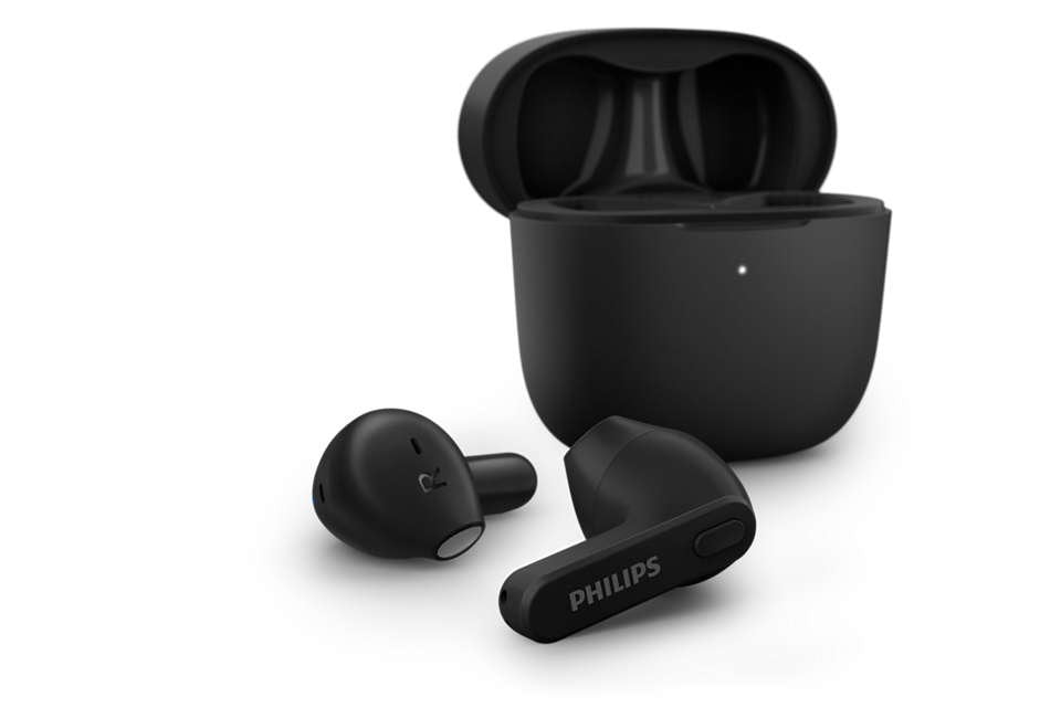 Auriculares Bluetooth Philips Tat2236 Con Estuche De Carga Autonomía 6h Negros