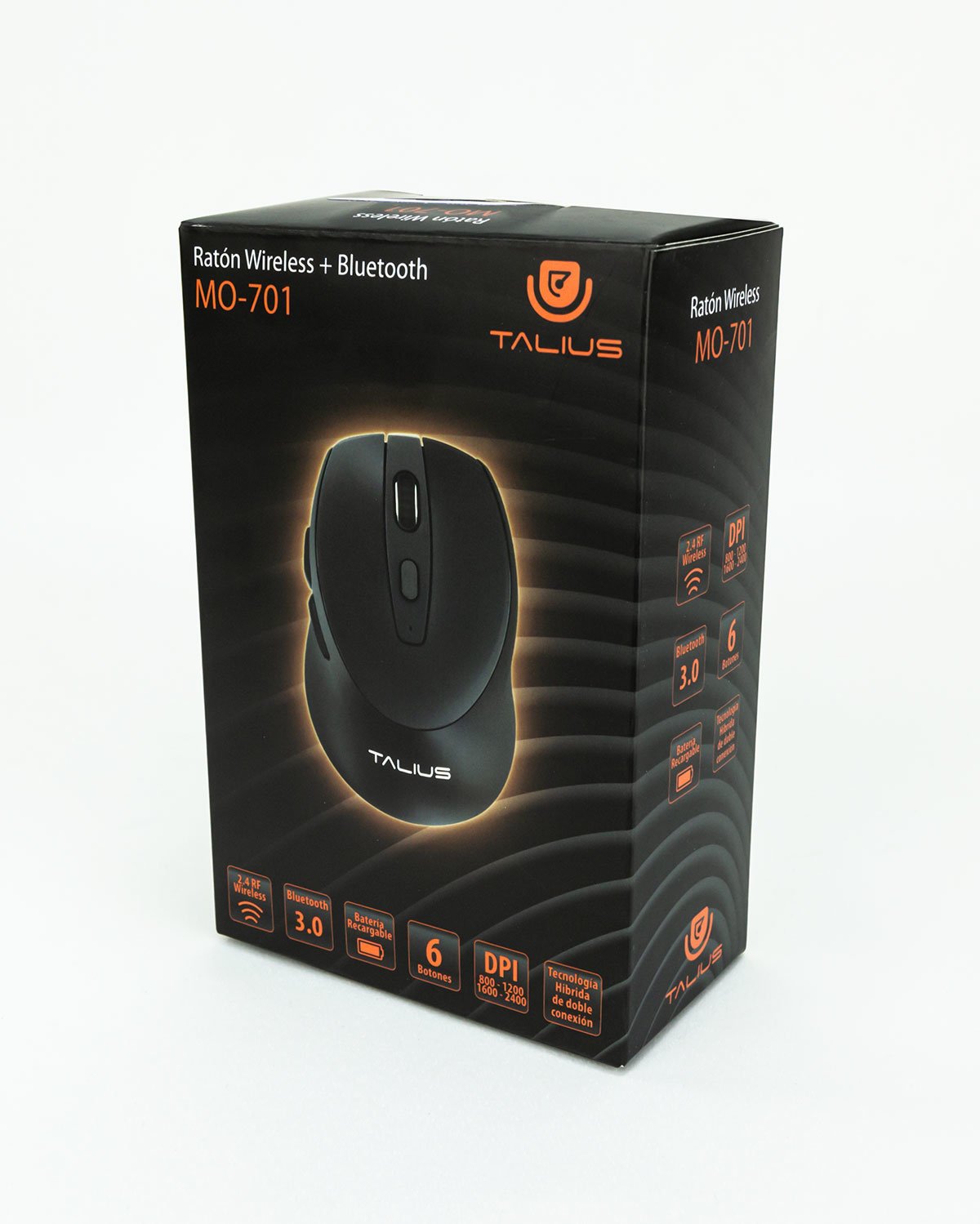 EAN 8436550234794 - TALIUS TAL-MO701 ratón Oficina Ambidextro RF Wireless + Bluetooth Óptico 2400 DPI imagen 9
