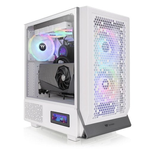 Caja Pc Thermaltake Ceres 300 Tg Midi Tower "Argb Snow" Blanco Retail