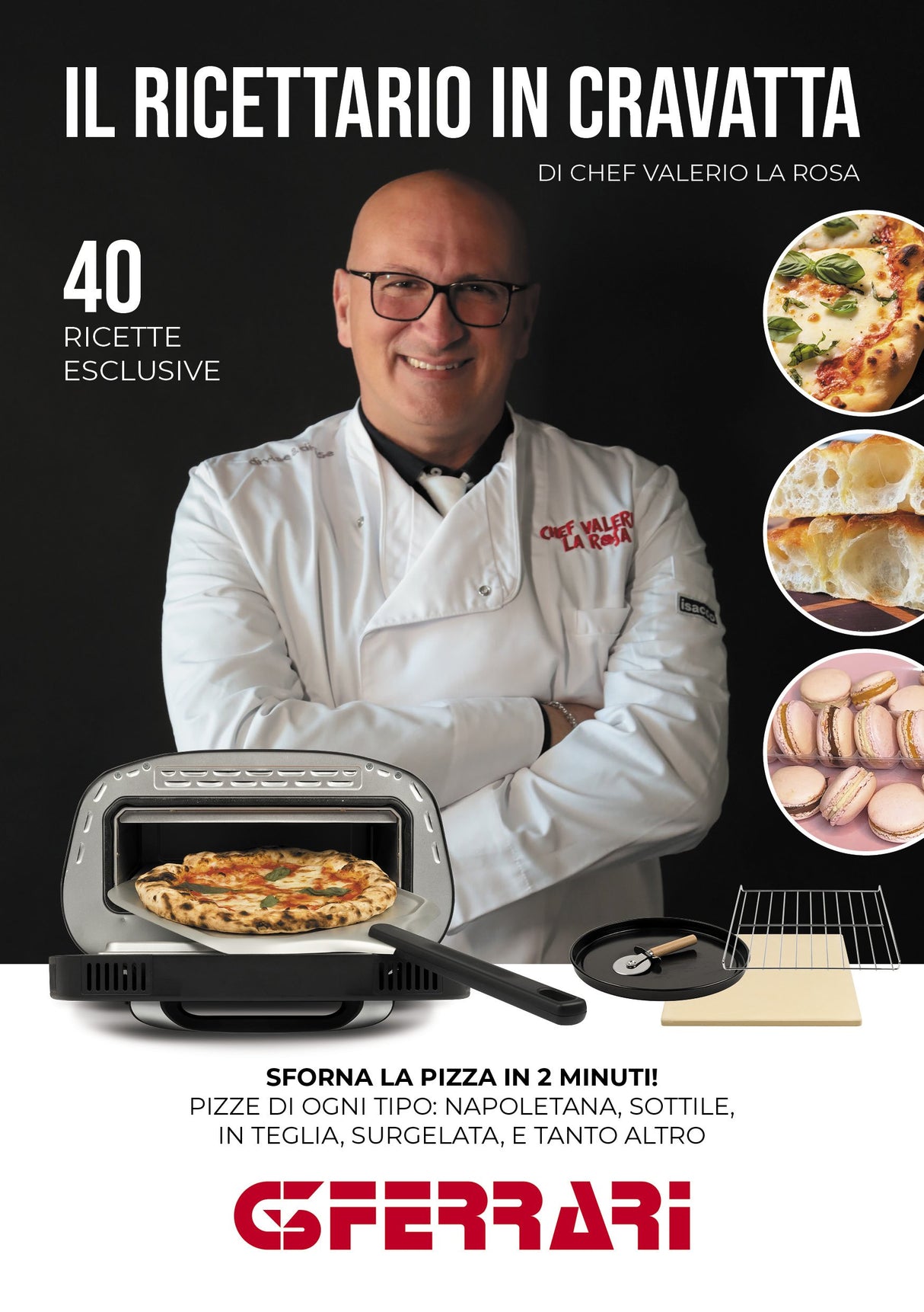 EAN 8055176402624 - G3 Ferrari Pronto Pizza 2 minuti fabricante de pizza y hornos 1 Pizza(s) 1700 W Negro, Plata imagen 15