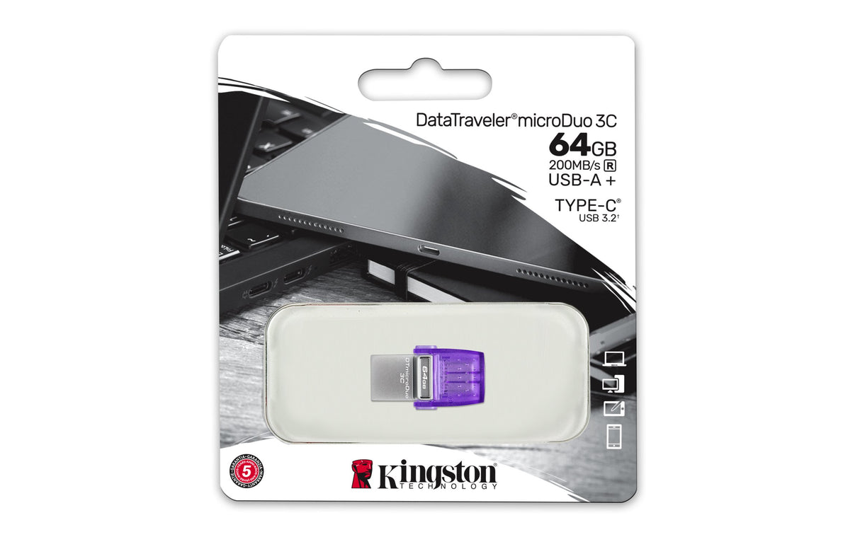 EAN 0740617328219 - Kingston Technology DataTraveler microDuo 3C unidad flash USB USB Type-A / USB Type-C 3.2 Gen 1 (3.1 Gen imagen 5
