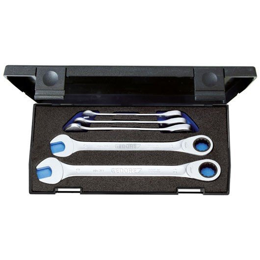 Gedore 2297434 Knarren-Ring-Llave Fija-Juego