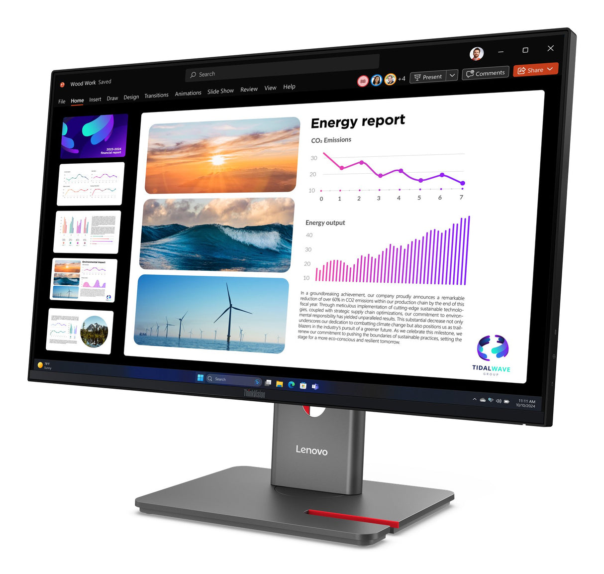 EAN 198156604378 - Lenovo ThinkVision P24Q-40 pantalla para PC 60,5 cm (23.8") 2560 x 1440 Pixeles Quad HD LCD Negro imagen 2