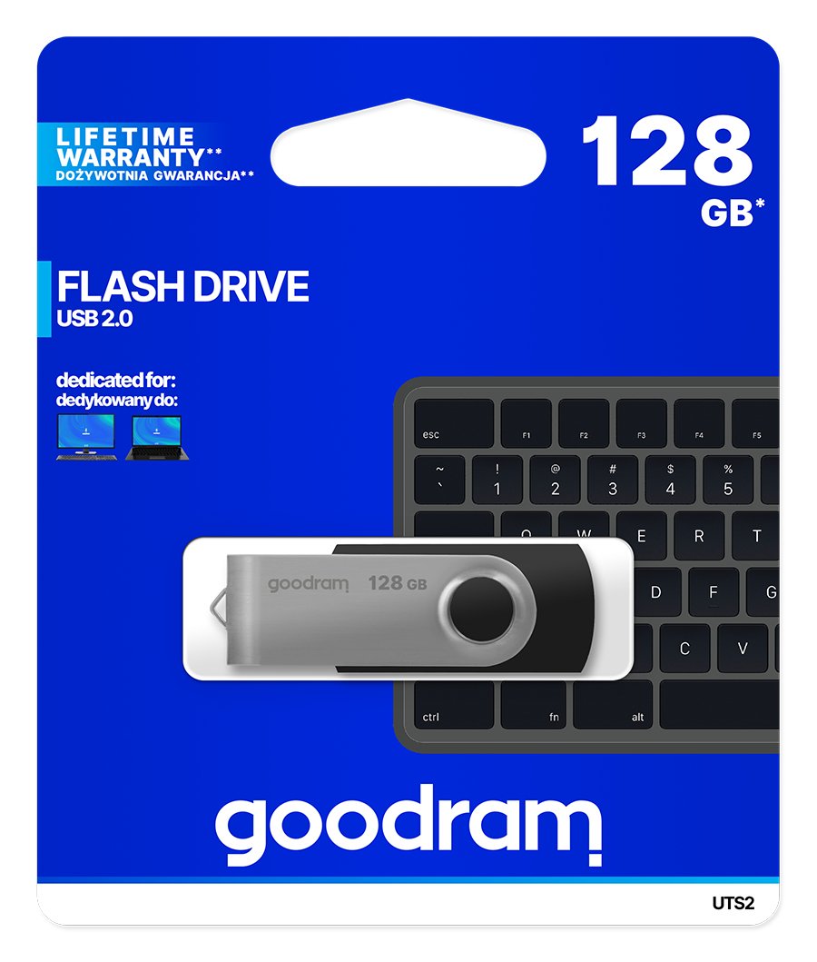 Pendrive Goodram 128gb Usb2.0 Uts2 Black Uts2-1280k0r11