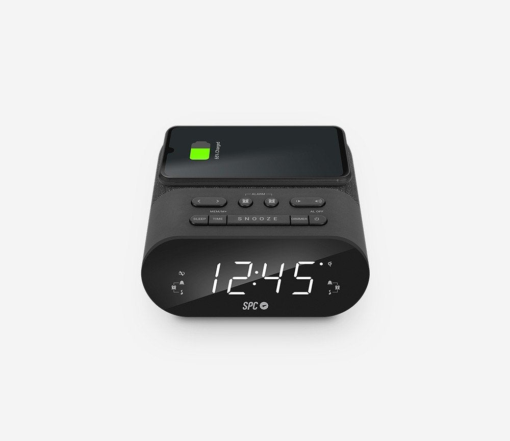 EAN 8436542858663 - SPC Frodi QI Reloj despertador digital Negro imagen 1