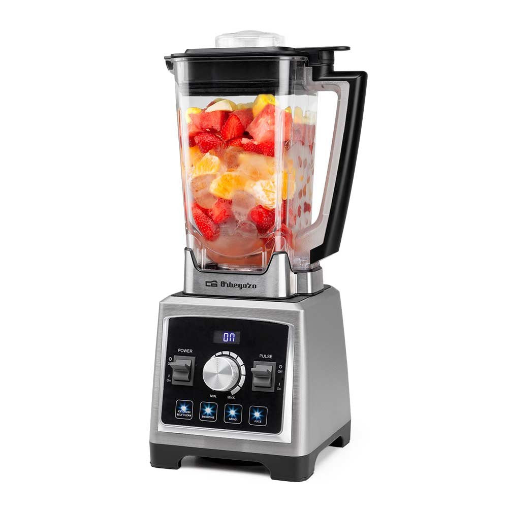 Orbegozo Bv 9800 Batidora De Vaso Profesional 1500w - Vaso Tritan 2l - Cuchillas Acero Inoxidable - 8 Velocidades Y 5