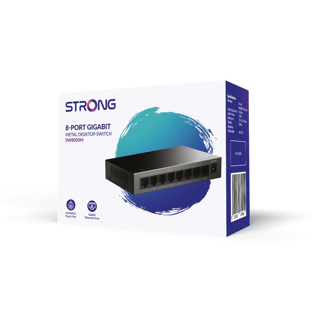 EAN 9120072375644 - Strong SW8000M switch Gigabit Ethernet (10/100/1000) Negro imagen 6