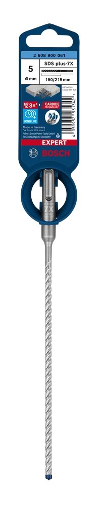 Bosch Professional Expert Percutor Sds-Plus-7x, Ø 5 Mm, Longitud Útil 150 Mm 2608900061