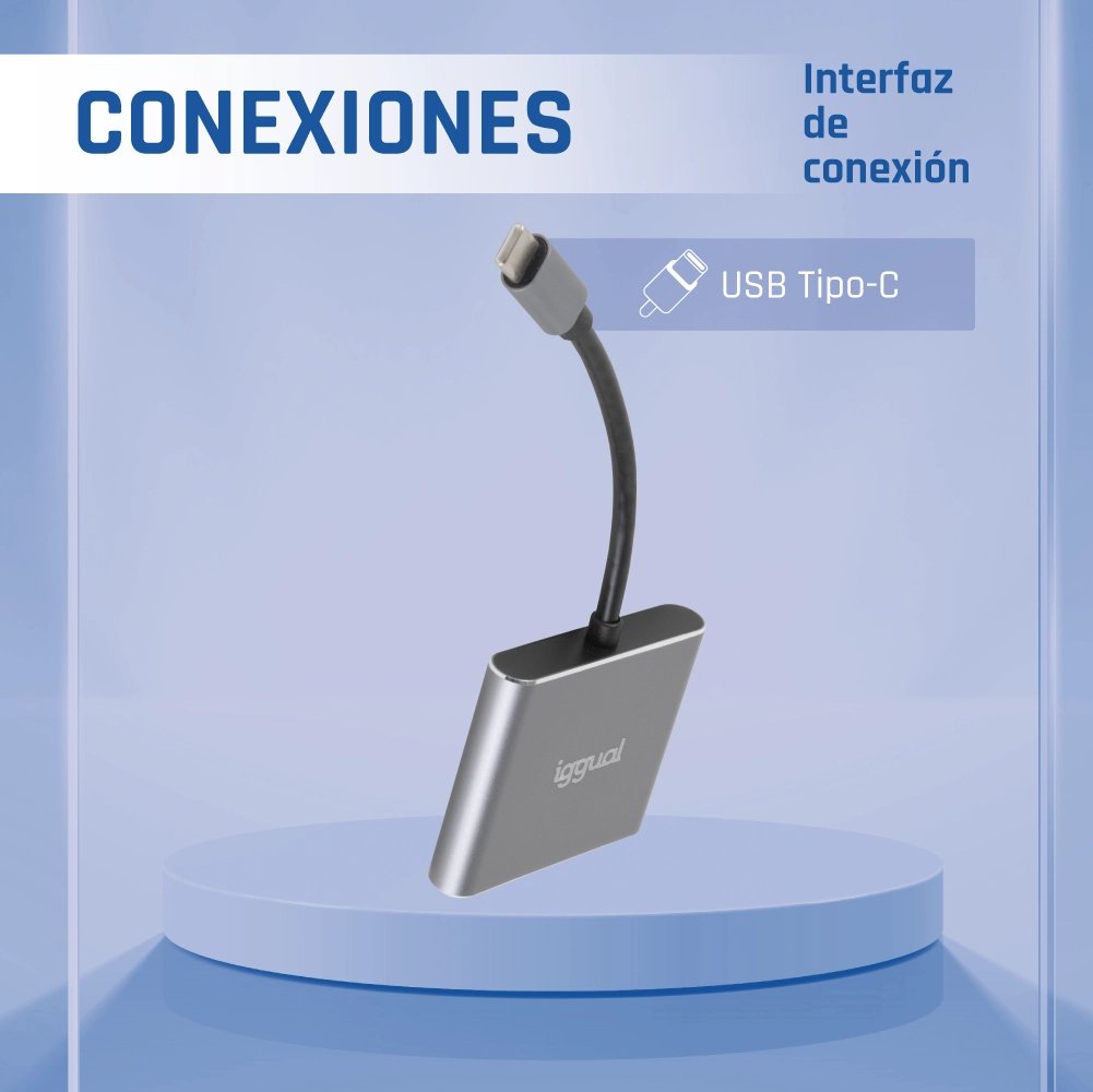 EAN 8435364318461 - iggual IGG318461 base para portátil y replicador de puertos USB 3.2 Gen 1 (3.1 Gen 1) Type-C Negro imagen 5