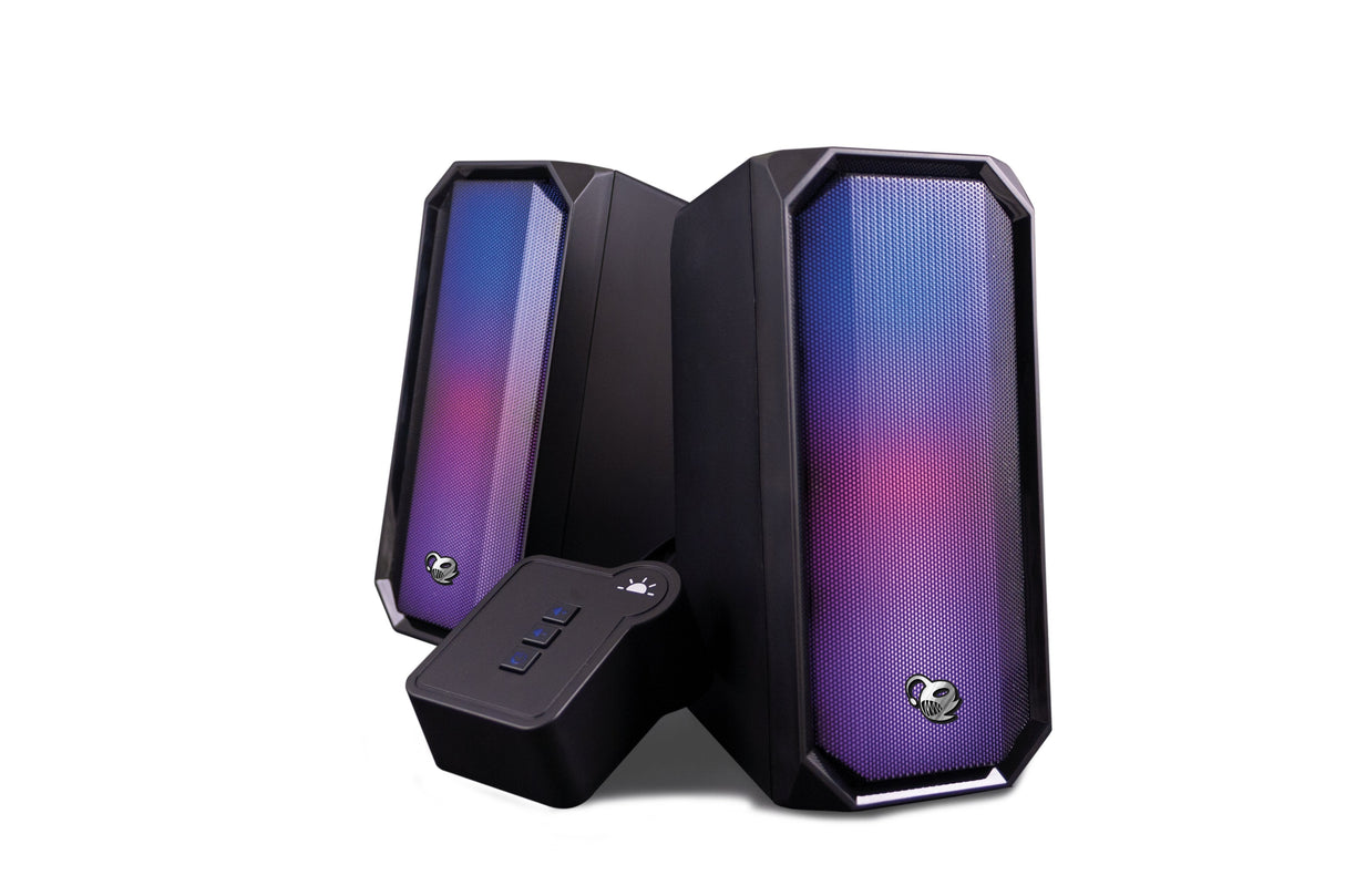 Coolbox Altavoces R205 2.0 Rgb Negro + Mando Dg-Alb-R205