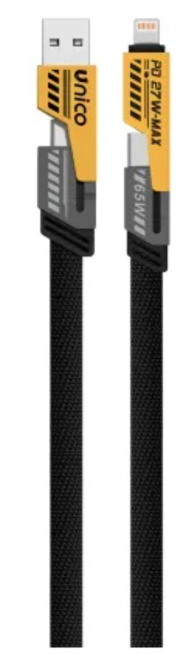 Cable Uni 4en1 Doble Tipo C/Lightning Y Micro