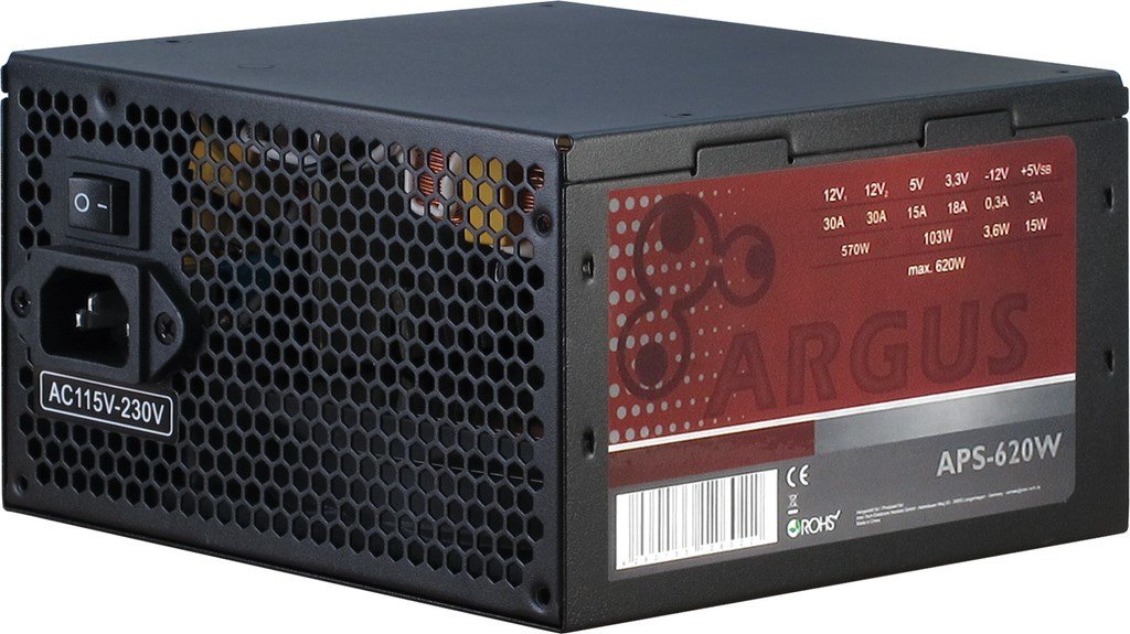 EAN 4260133126022 - Inter-Tech Argus APS unidad de fuente de alimentación 620 W 20+4 pin ATX ATX Negro imagen 1