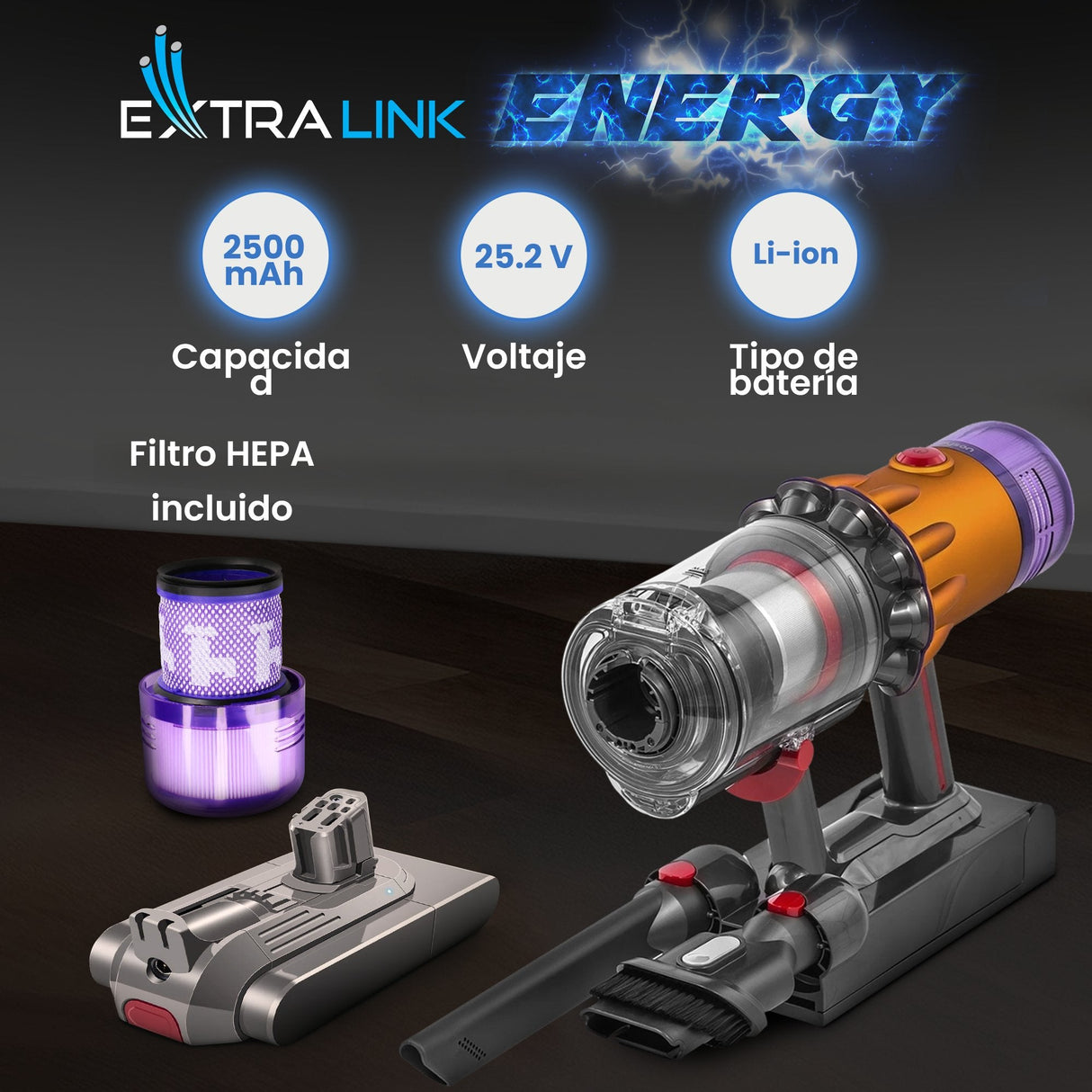 Bateria Zamiennik Dyson V12 25.2v 2500mah + Filter