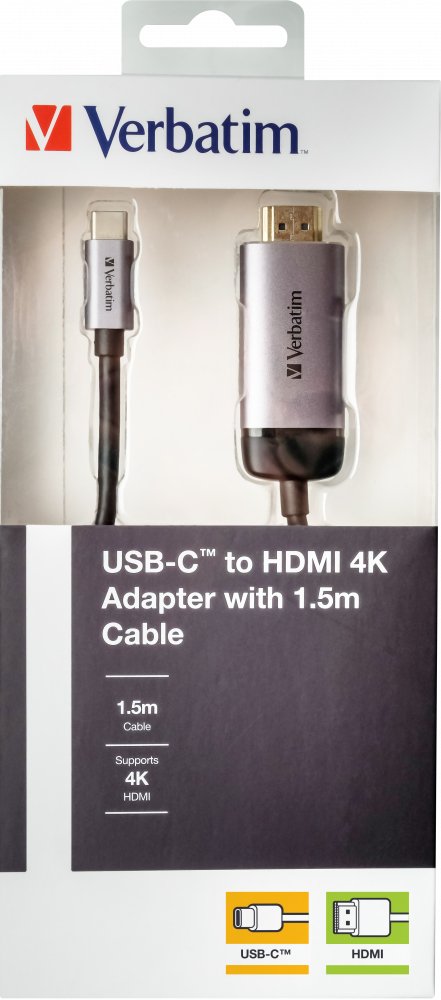 Verbatim Cable Usb-C 3.1 -> Hdmi 4k 1,5m Negro