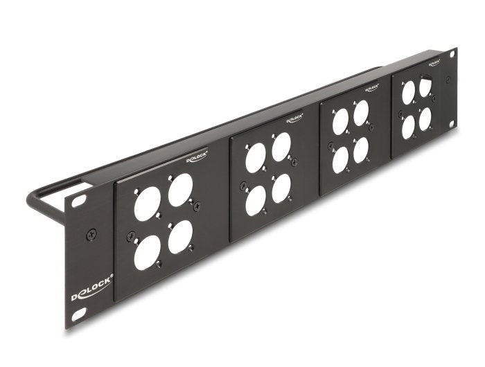 Delock 88195 Patchpanel Tipo-D De 19" Con 4 Placas Tipo-D De 86 X 86 Mm Y 4 Puertos 2u Negras