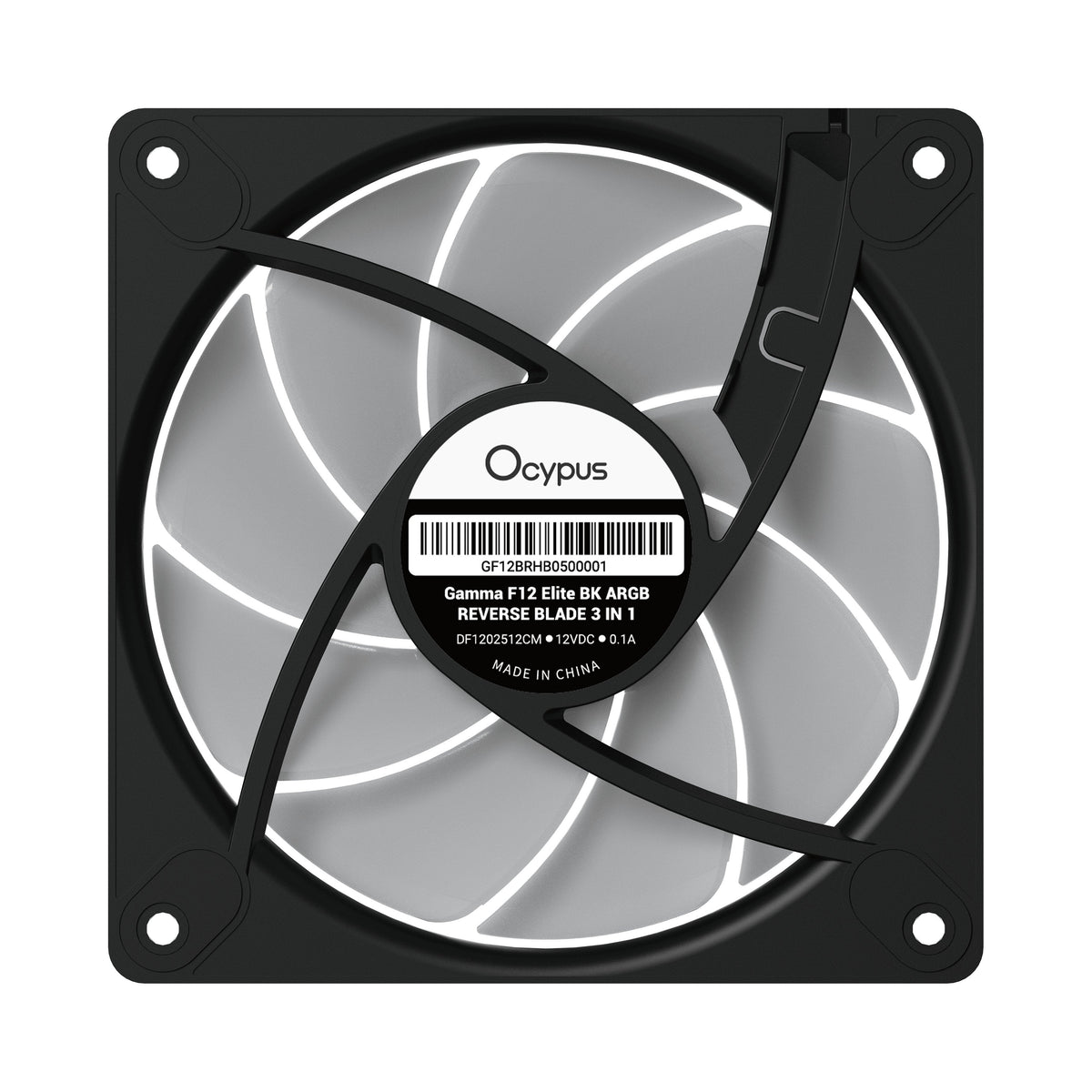Ocypus Gamma F12 Elite Argb (Negro, Reverse, Pack De 3, 120 Mm) Gamma-F12-Bk3am01e-Gl